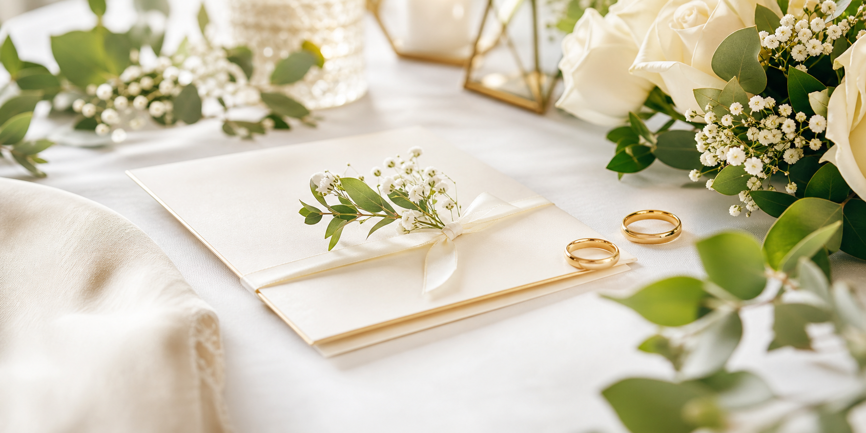Detalhes delicados de casamento